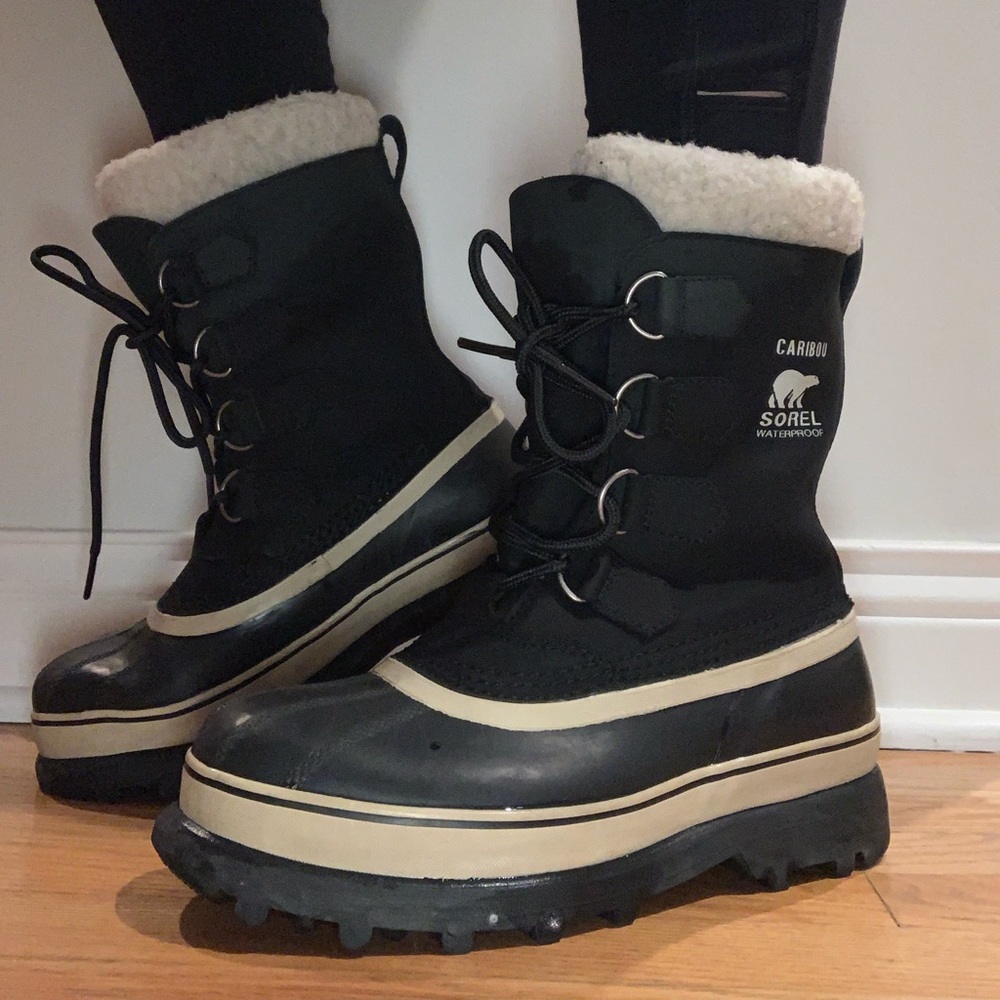 Sorel womens black waterproof boots size 8